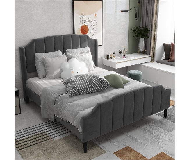Marco de la cama 200x140 Gris