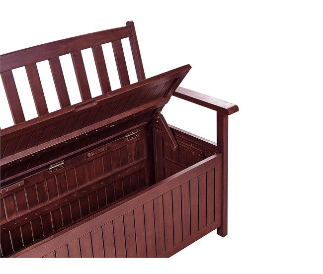 Beliani Banco Madera de acacia SOVANA Rojo