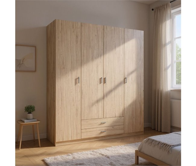 Armario Roma  puertas +  cajones sahara 198 Natural