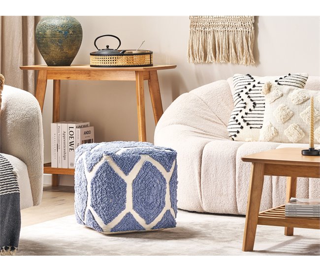 Beliani Puf ROJHAN Azul