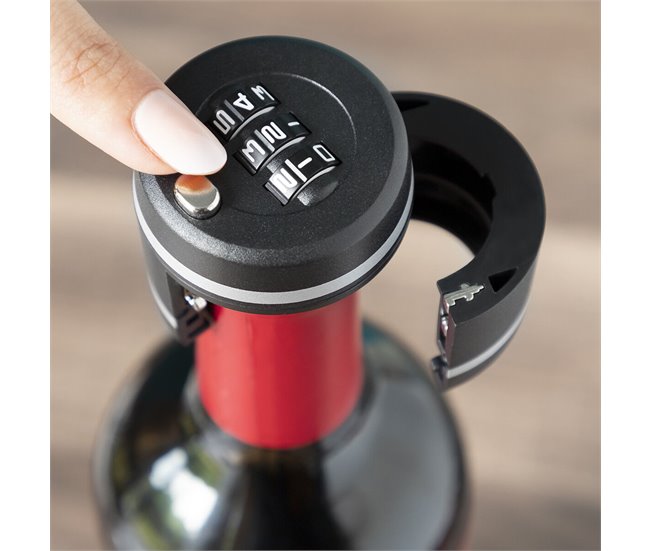 Candado para Botellas de Vino Negro