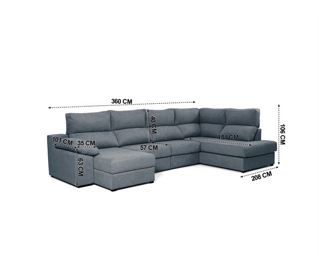 Rinconera con cama DEXTER Antracita
