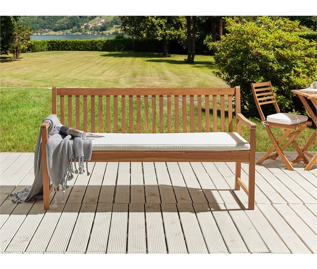 Beliani Cojines de asiento VIVARA Blanco/ Beige