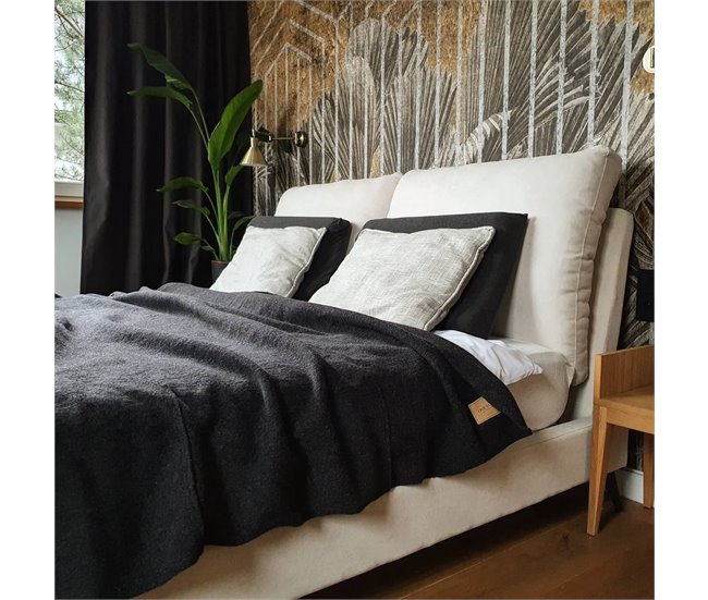 Beliani Cama con somier Chenilla MELLE 195x240 Beige