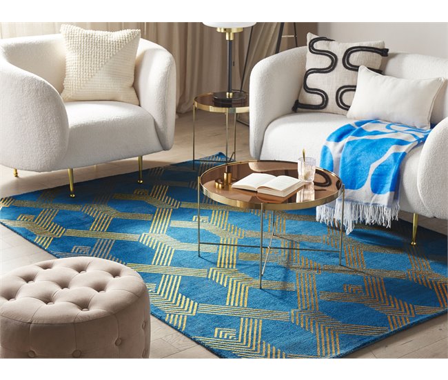 Beliani De pelo corto VEKSE 160x230 Azul