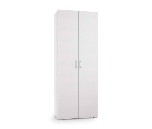 Armario multiusos 2 puertas efecto madera 72 Blanco