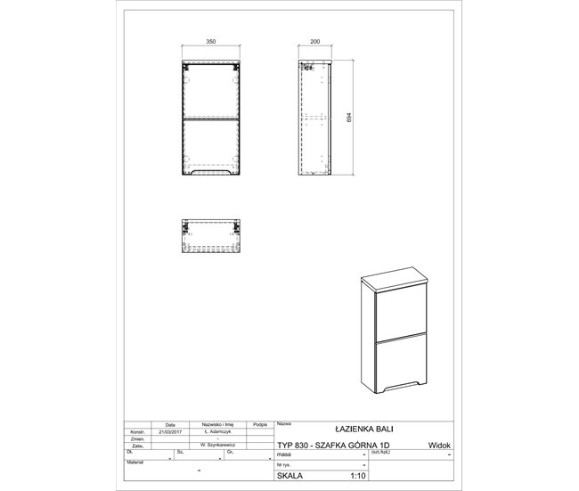 ARMARIOS LATERALES BALI 35 Blanco