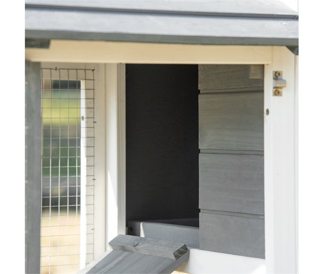 Gallinero de Jardín Madera de Abeto PawHut Blanco