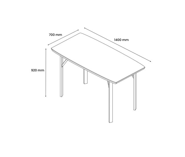 Mesa de comedor alta roble YAZ Roble