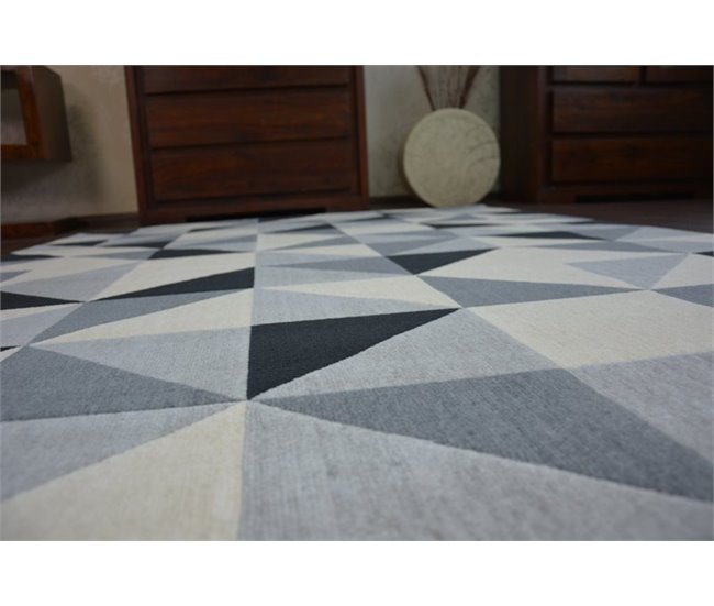 Alfombra SCANDI Triángulos 200x290 Gris