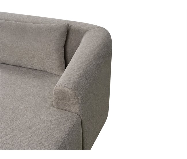 Beliani Sofá esquinero Poliéster SVANSELE Blanco/ Beige