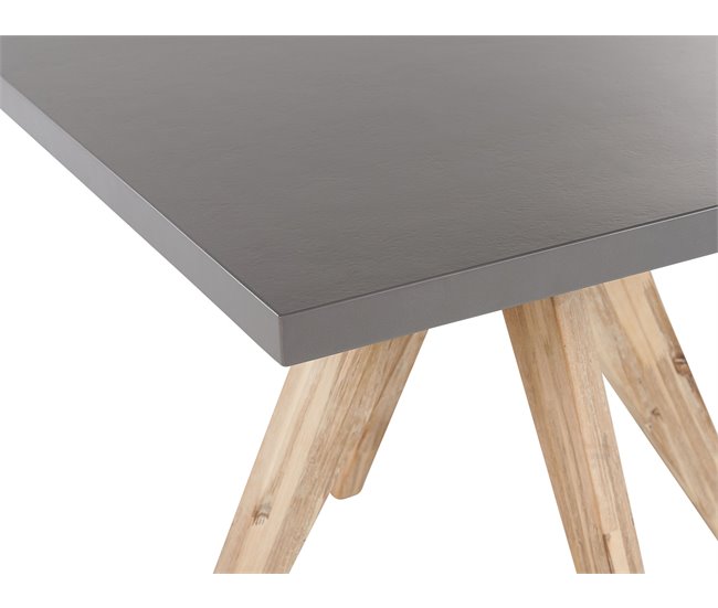 Beliani Conjunto de comedor OLBIA Gris Claro