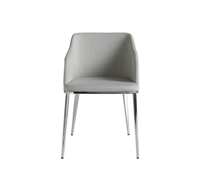 ANGEL CERDA Silla comedor tapizada tela gris Gris