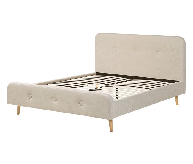 Beliani Cama Poliéster RENNES 151x220 Beige
