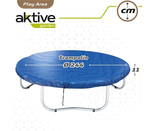 Protector cama elástica Aktive waterproof y protección UV Azul