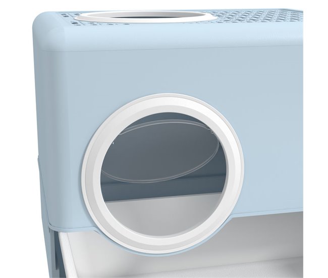 Arenero para Gatos PP PawHut, mascotas - accesorios para gatos Azul