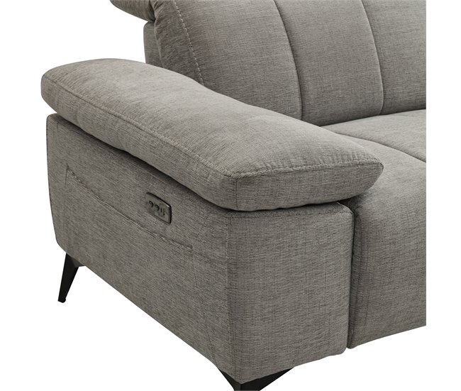Chaise longue relax eléctrica ANDY Gris Claro