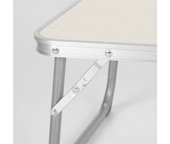 Aktive Mesa plegable pequeña camping antivuelco y ultraligera Beige