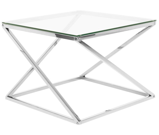 Beliani Mesa de centro BEVERLY 60x60 Gris