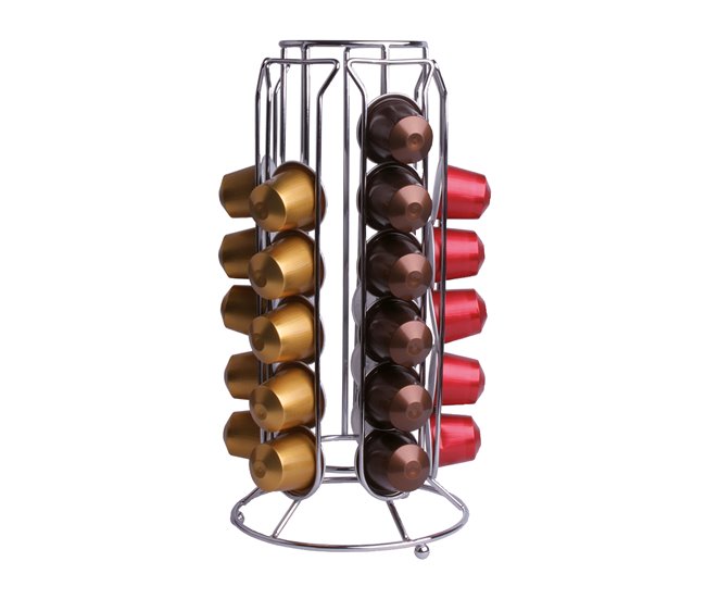 Dispensador vertical para 30 cápsulas NESPRESSO 12,5x25,7cm  Gris