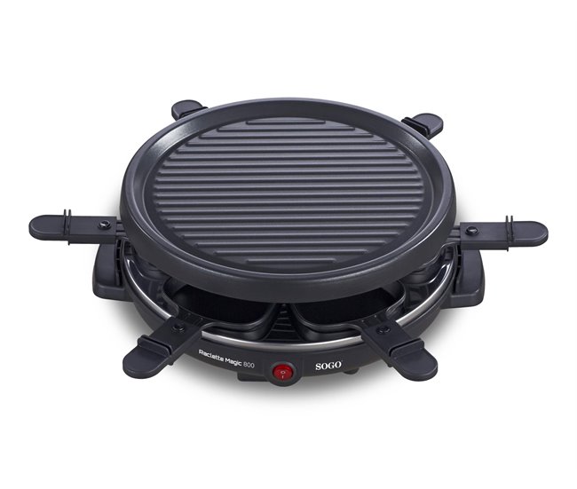 RACLETTE PARA 6 PERSONAS -800W Negro