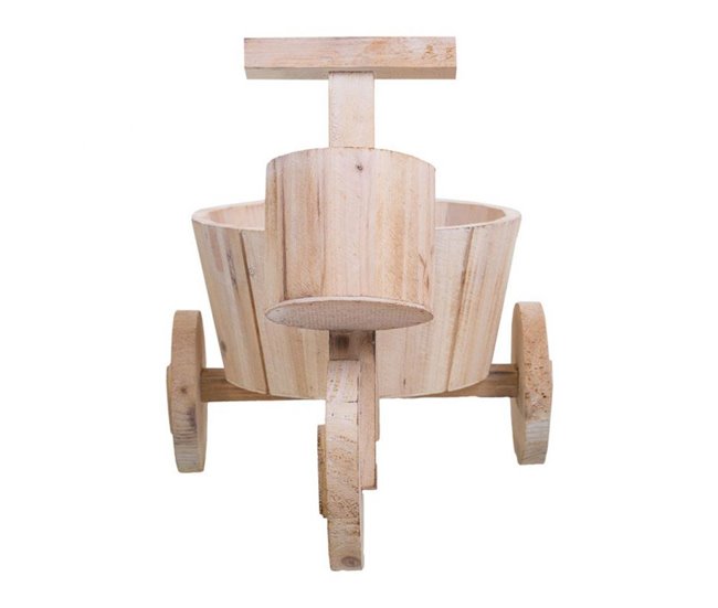 Bici Macetero de madera Marron