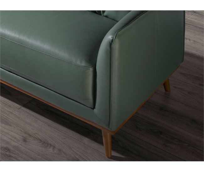 ANGEL CERDÁ Sofá chaise longue izquierda piel Verde