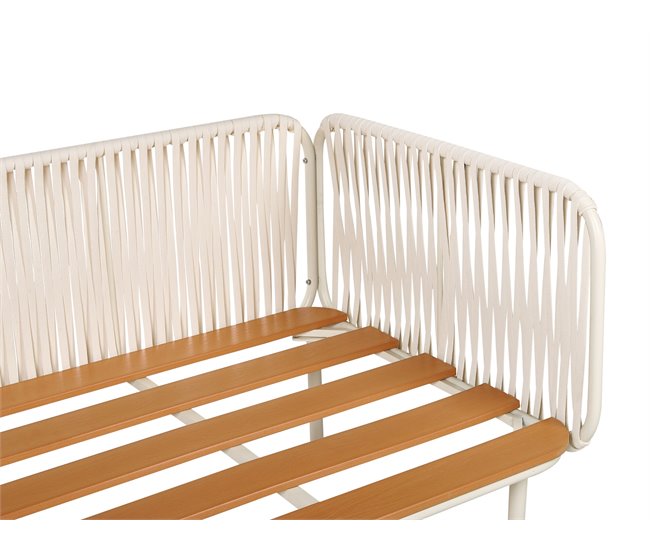 Beliani Sofá de jardín Aluminio SENISE Gris