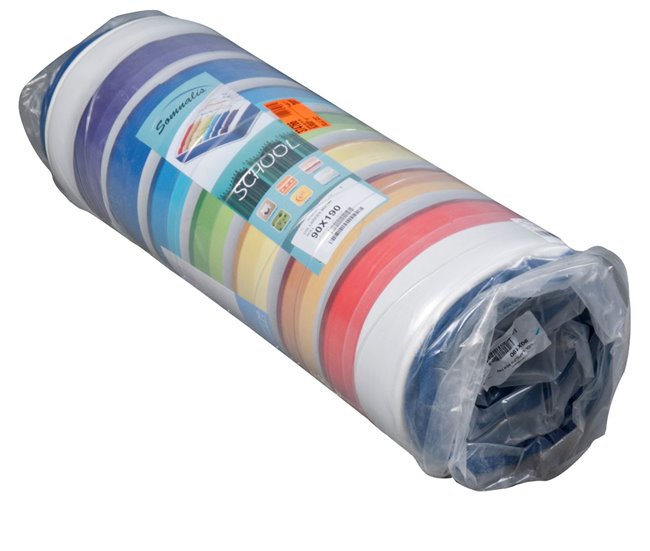 Colchón enrollado de espuma SCHOOL 12 90x180cm Azul