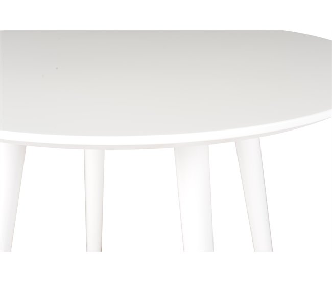 Mesa de cocina ARO fija MDF 80x80cm blanca Blanco