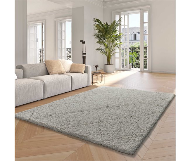 Alfombra de estilo escandinavo ATESA - ATTICGO 120x170 Blanco