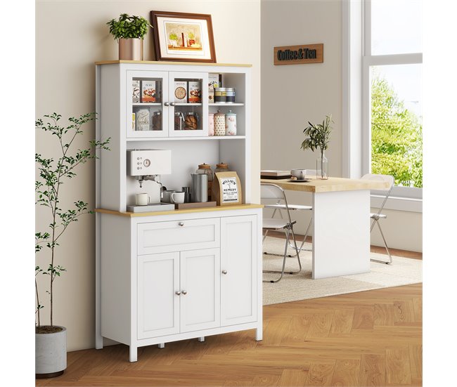 Alacena de Cocina MDF HOMCOM, hogar - cocina Blanco