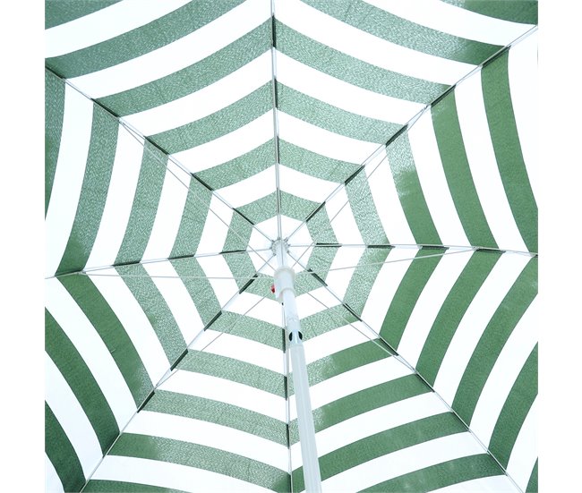 Sombrilla de Playa Tela Poliéster, Metal Outsunny 180x180 Multicolor