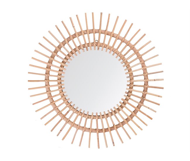 Beliani Espejo decorativo STENEN 76x3 Natural