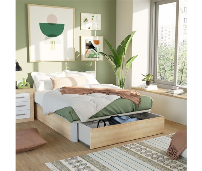 Canapé Luxury S-Max 3D 150x190 Natural/ Blanco
