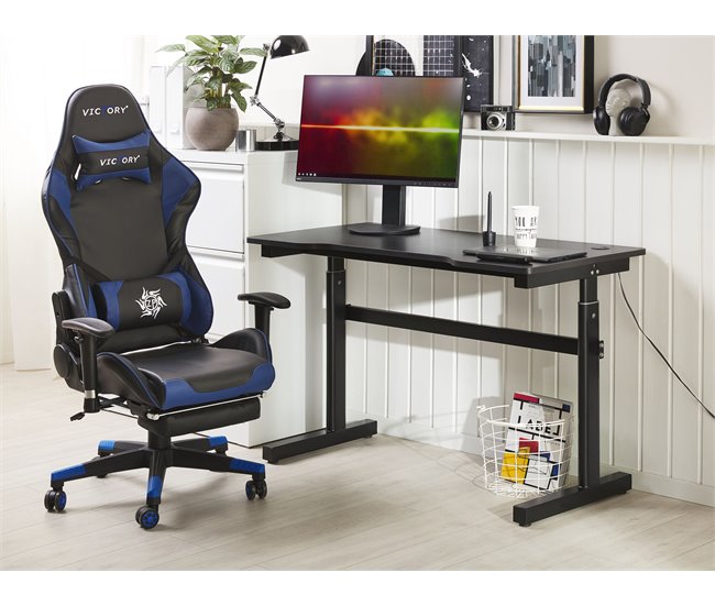 Beliani Escritorio gamer DURBIN 120x60 Negro