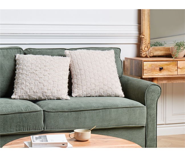 Beliani Cojín decorativo TAMNINE Beige