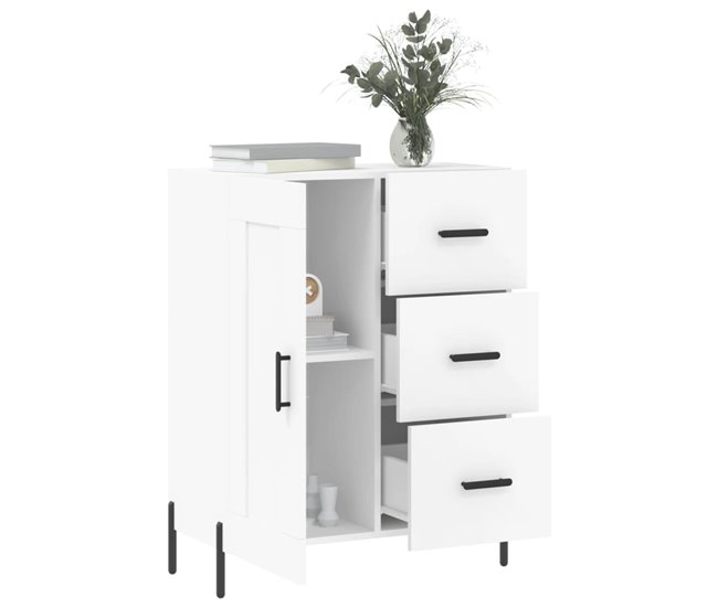 Aparador de madera de ingeniería 69 Blanco