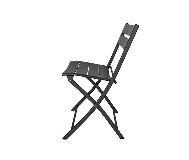 Acomoda Textil – Silla Plegable de Acero. (Pack 4 Unidades) Negro