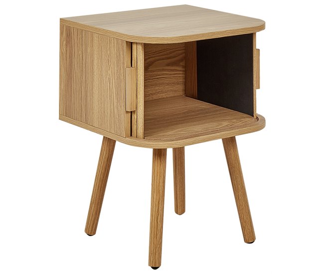 Beliani Mesa auxiliar SELAH Madera Clara