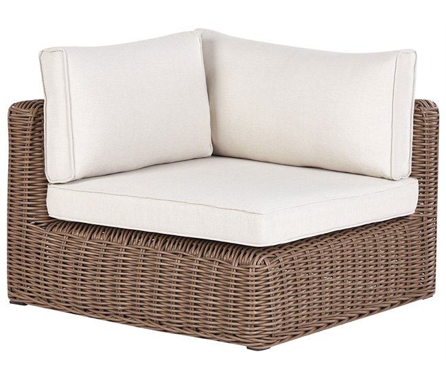 Beliani Conjunto longue PALERMO Marron Claro
