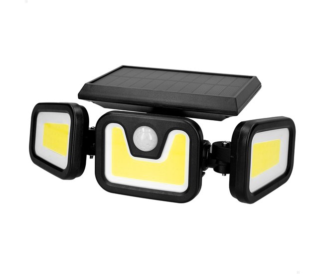 Aktive Aplique solar LED con sensor de movimiento 350 lúmenes Negro