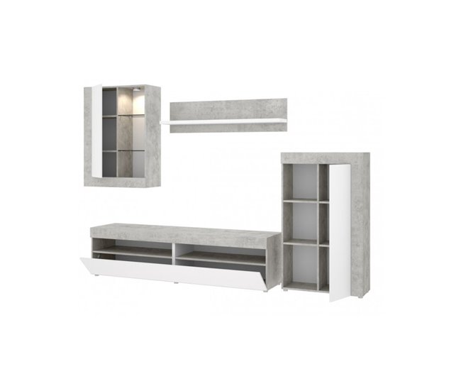 Composición de salón Tokio con luces LED Blanco