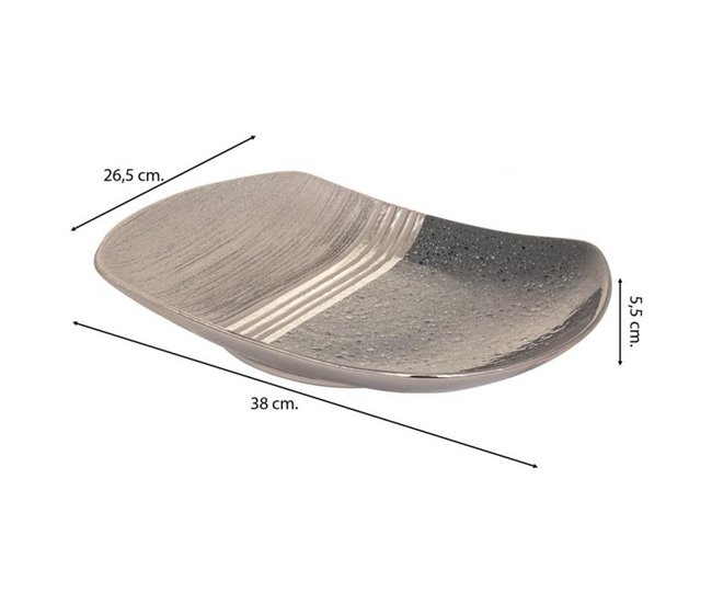 Centro de mesa de cerámica Plateado