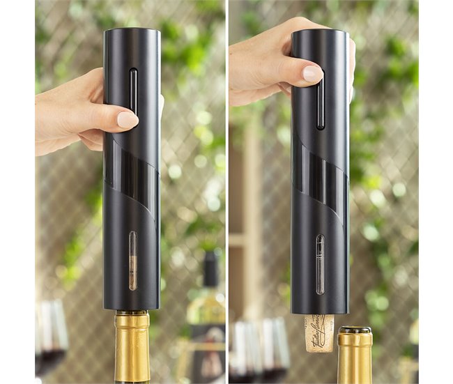 Sacacorchos Eléctrico para Botellas de Vino Negro