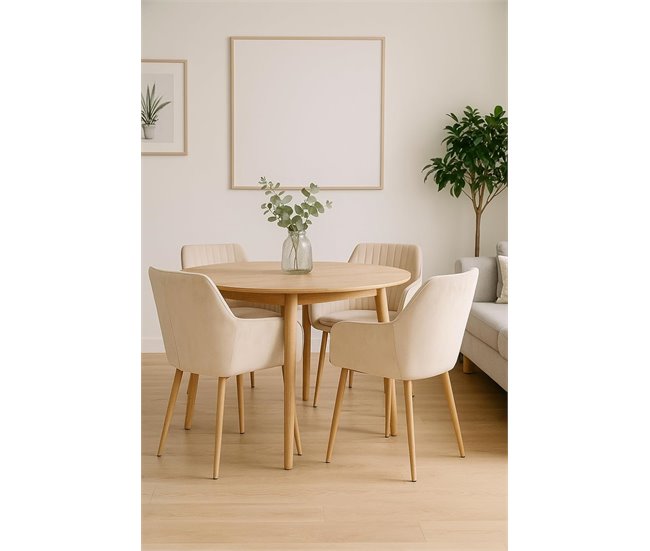 DUPI Sillón de Comedor JAVEA | Pack 2 Unidades Beige