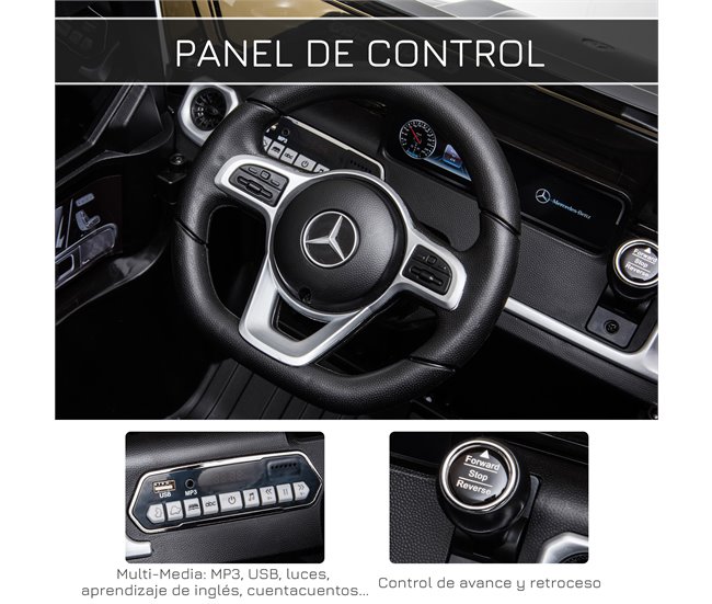 Coche Eléctrico Infantil PP, Metal HOMCOM Negro