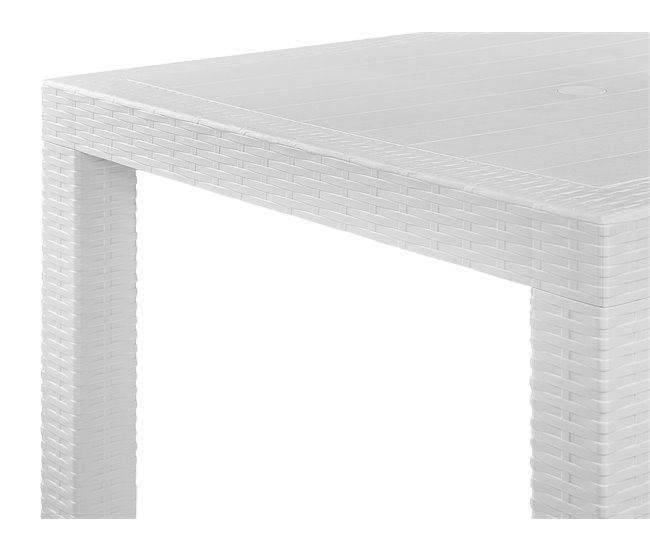 Beliani Mesa de jardín FOSSANO 80x80 Blanco