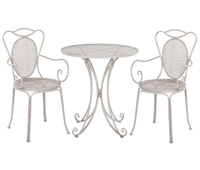 Beliani Conjunto bistro CILENTO Gris Claro