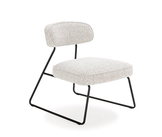 Sillón decorativo ELON Blanco/ Beige